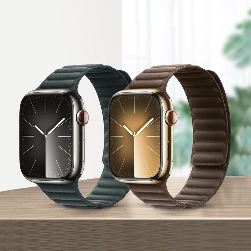 Apple Watch 44 / 45 / 46 / 49mm hoco. WA24 Original series magnetic chain strap - cyan color