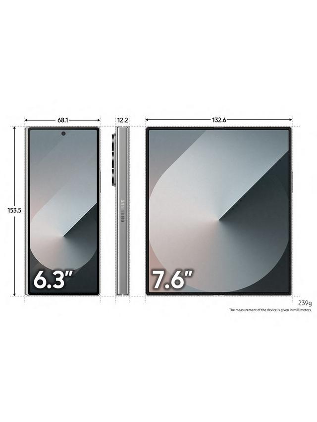 Samsung Galaxy Z Fold6 5G 256GB 6.7" Screen Silver Shadow
