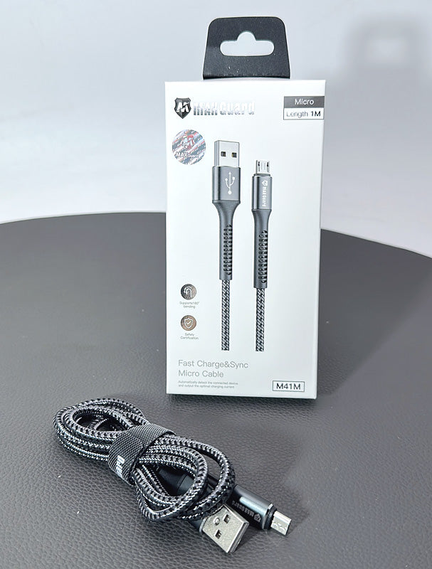 Braided Maxguard 1M PD USB-A To Miro USB Cable charging cable