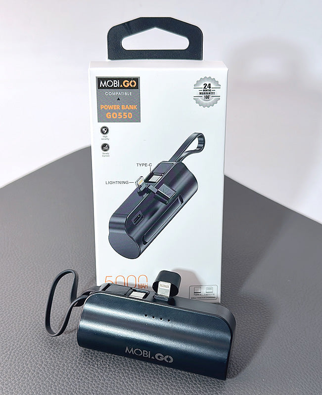 Portable compact Mobigo 5000 Mah Mini Power Bank Fast Charge Universal