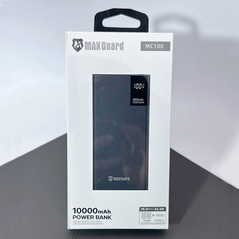 Portable Maxguard fast charging 10000 Mah PD QC 3.0 2USB+Type-C Power Bank