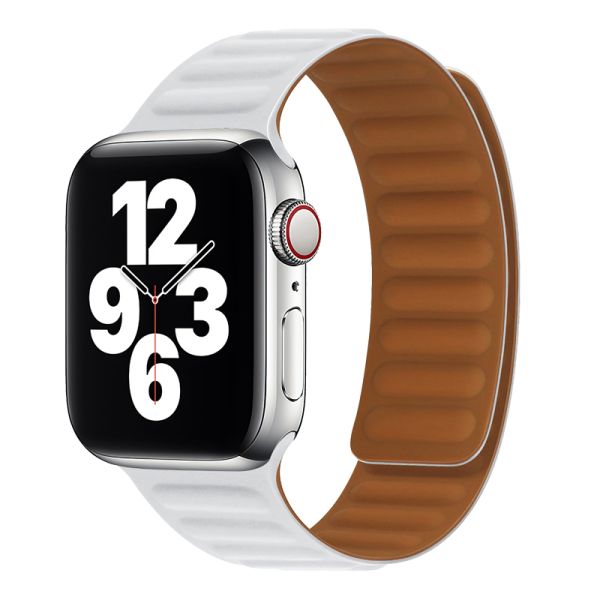 Apple Watch 38 / 40 / 41 / 42mm hoco. WA21 Flexible series second-generation chain magnetic silicone strap - white