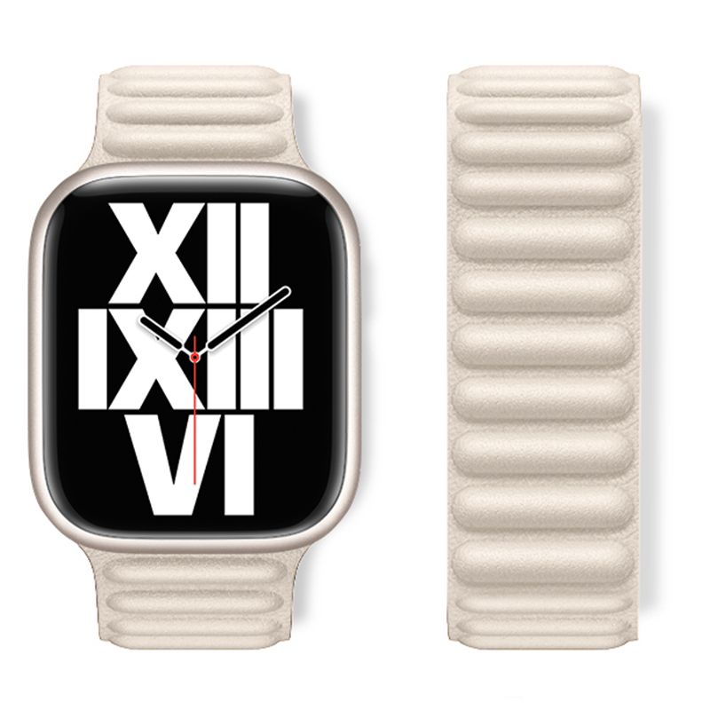 Apple Watch 44 / 45 / 46 / 49mm hoco. WA23 Original series leather chain magnetic strap - star color