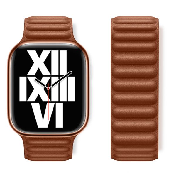 Apple Watch 38 / 40 / 41 / 42mm hoco. WA23 Original series leather chain magnetic strap - brown