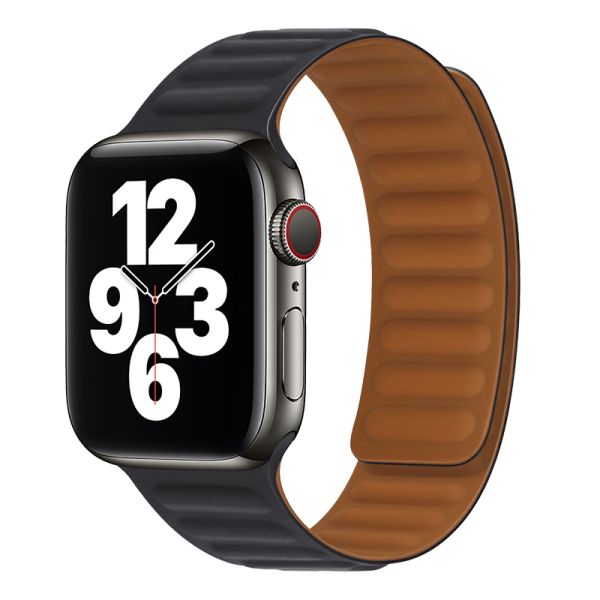 Apple Watch 44 / 45 / 46 / 49mm hoco. WA21 Flexible series second-generation chain magnetic silicone strap - black