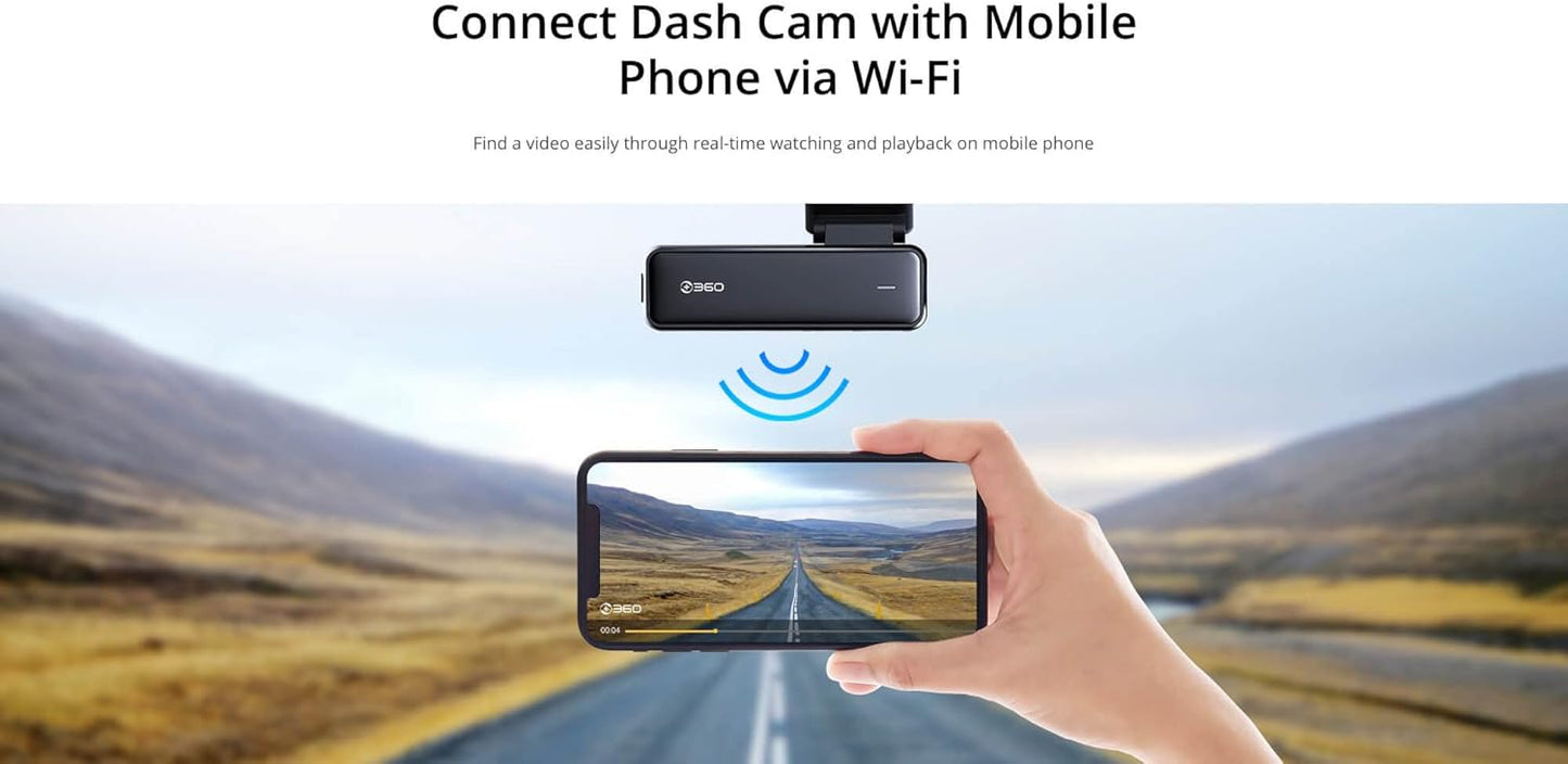 360 HK30 Full HD 1080P MP4 Dash Camera