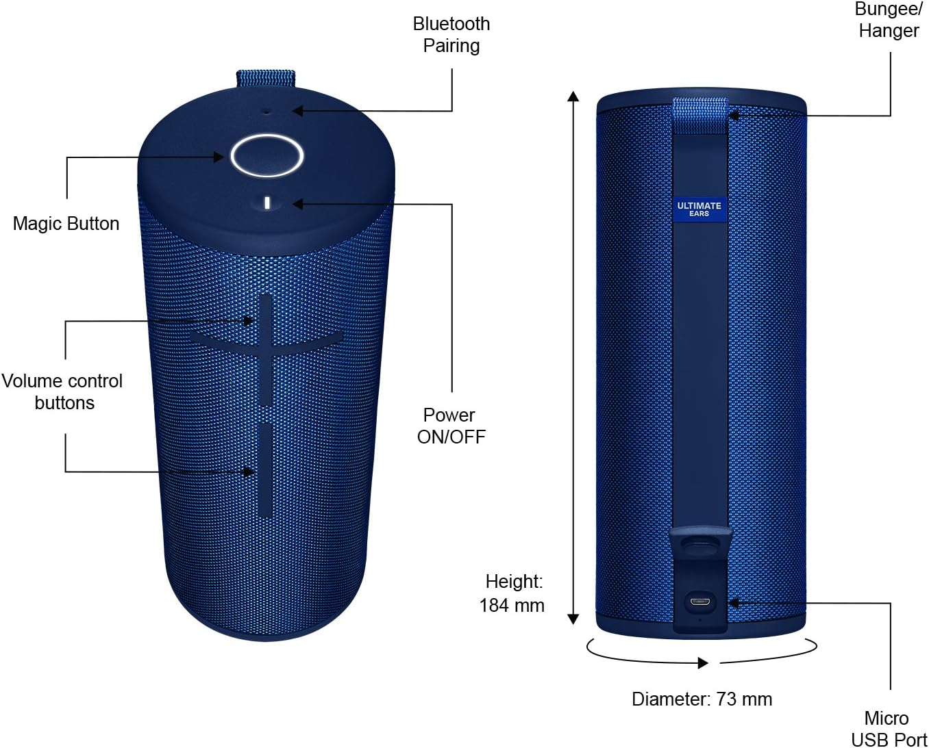 UE Boom 3 Portable Bluetooth Speaker Blue