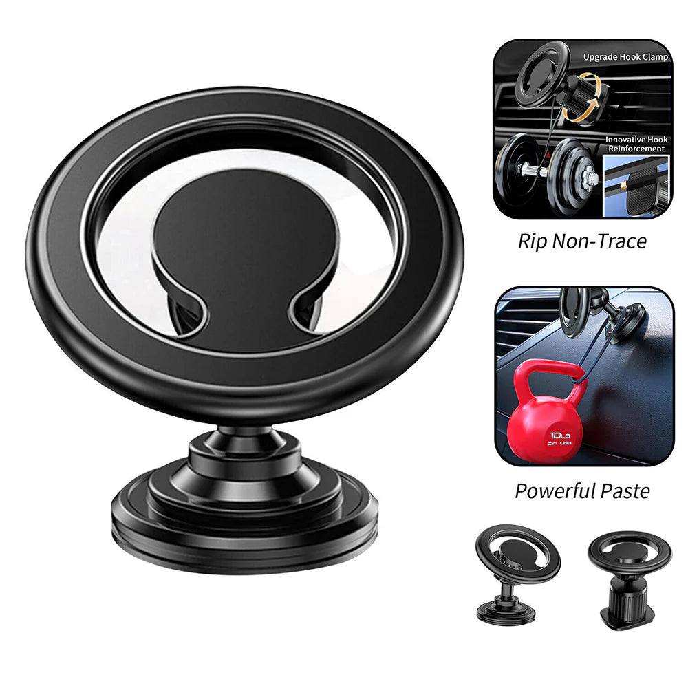 2 in 1 Standard Magnetic Car Airvent & Dashboard Mount for iPhone Compatible with Magnetic Black