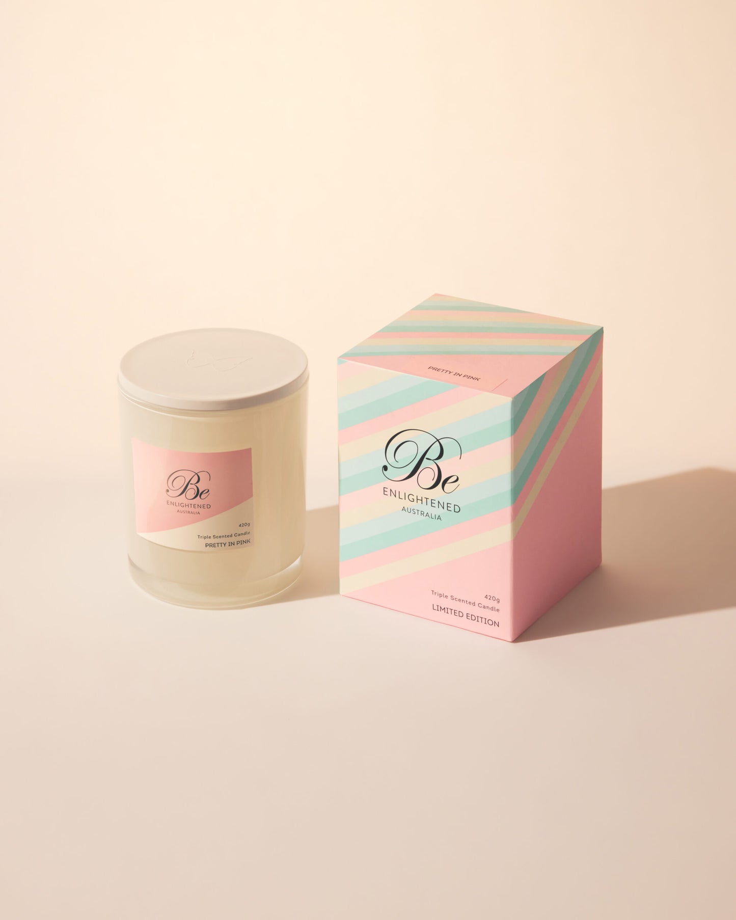 Pretty In Pink Triple Scented 2 Wick 420g Candle