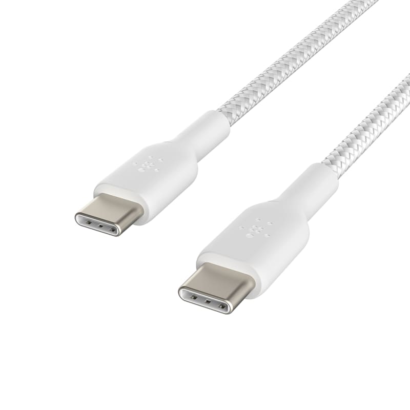 Belkin BoostCharge Braided USB-C to USB-C Cable 2 Pack White