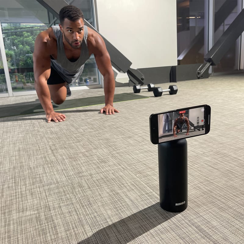 Ringo Water Bottle with Magnetic Phone Mount -Black 950ml (32oz)