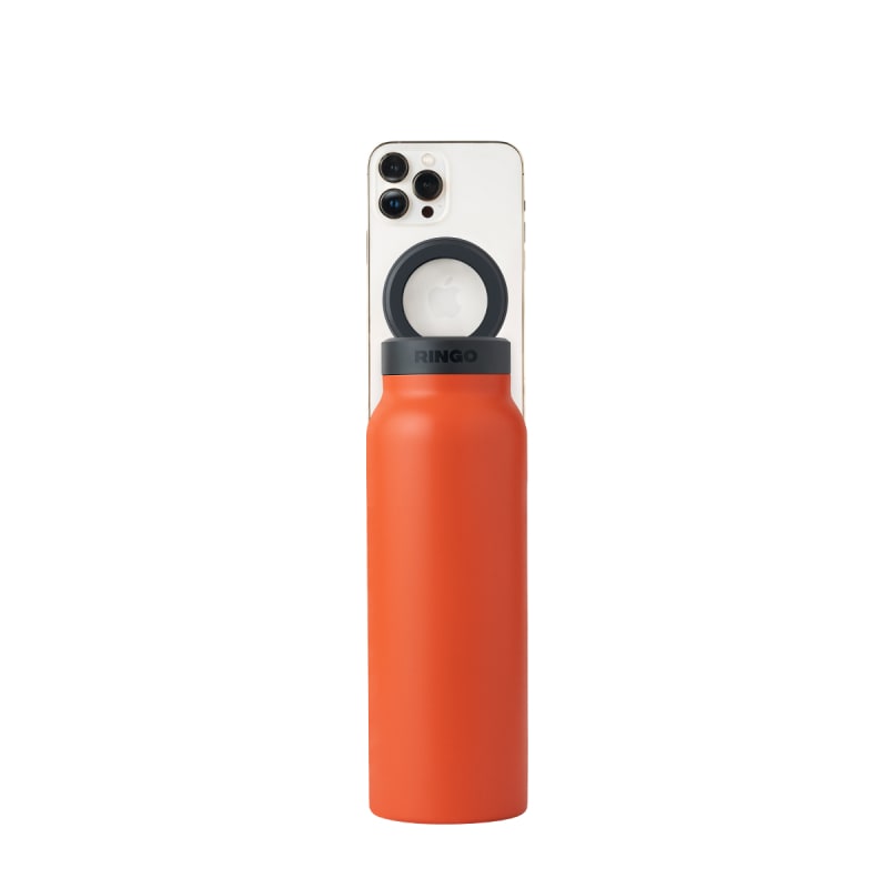 Ringo Water Bottle with Magnetic Phone Mount - Orange 950ml (32oz)