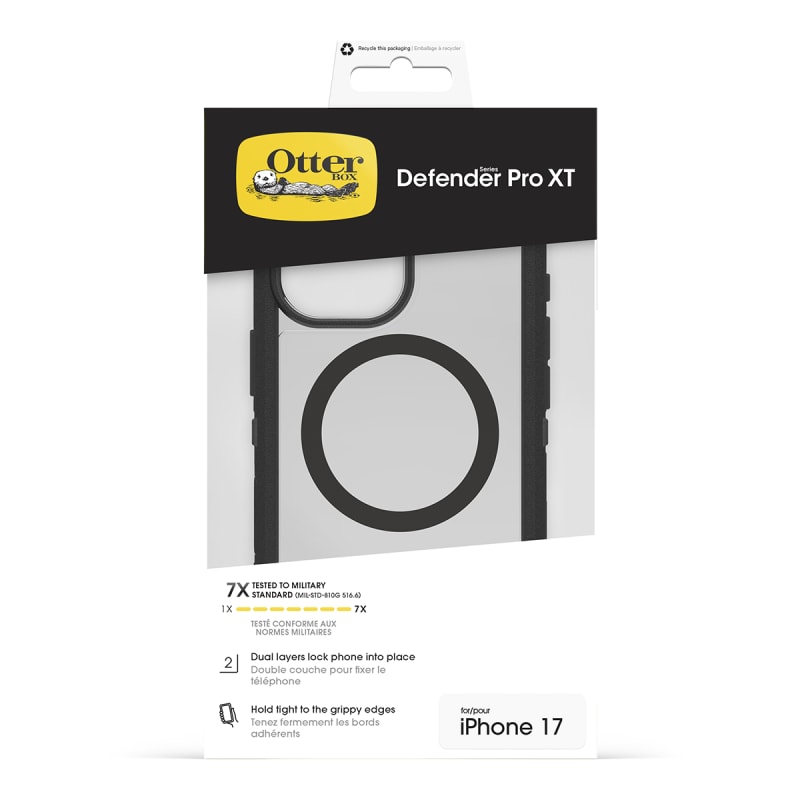 OtterBox Defender XT Pro Case with Camera Control For iPhone 17 - Dark Side Black