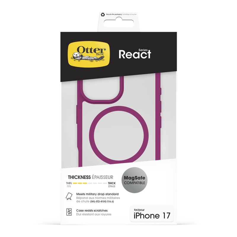 OtterBox React MagSafe Case For iPhone 17 - Rose Crystal Pink