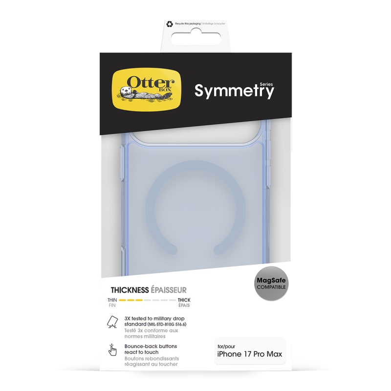 OtterBox Symmetry MagSafe Case with Camera Control For iPhone 17 Pro Max Silver Glade Blue