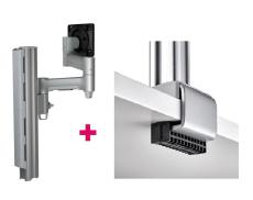 Atdec AWMS-4640 Single 460mm Monitor Arm + 400mm Post / 12kg (26.5lb) Flat Screen