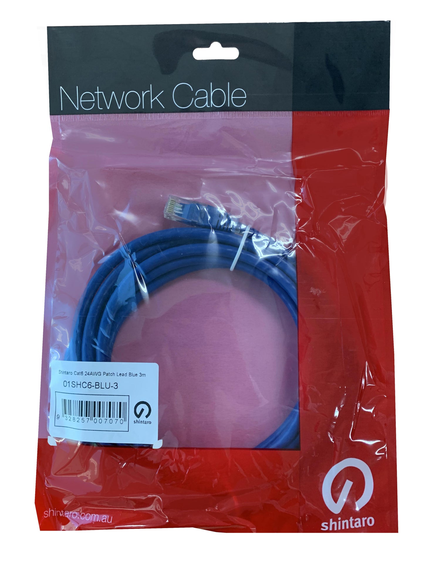 Shintaro Cat6 24 AWG Patch Lead Blue 15m - High Quality Ethernet Cable for Wired Networks