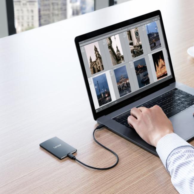 Lexar SL500 Portable SSD 2TB, with 256-bit AES encryption