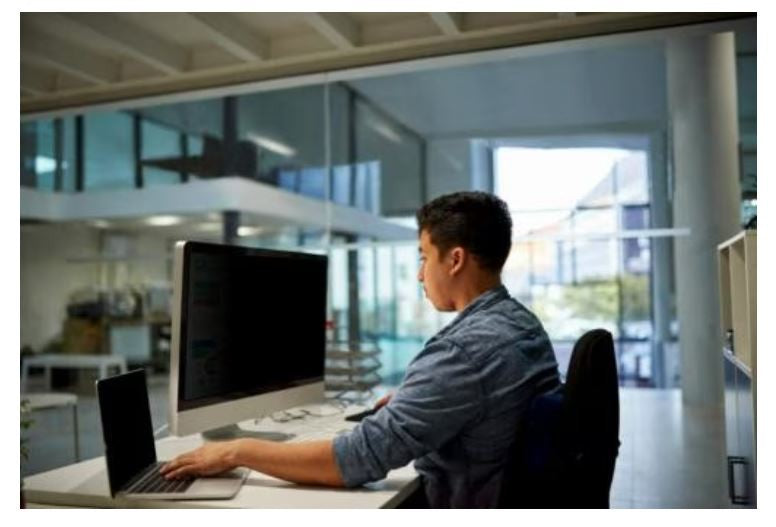 3M Privacy Filter, 23.8", 16:9, Monitor, Anti-glare, Blue Light Reduction, Matte-to-Gloss, Adhesive Strips, Slide Mounts