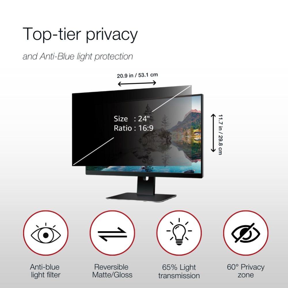 Shintaro Privacy Screen Filter 24" for Monitor with adhesive strips