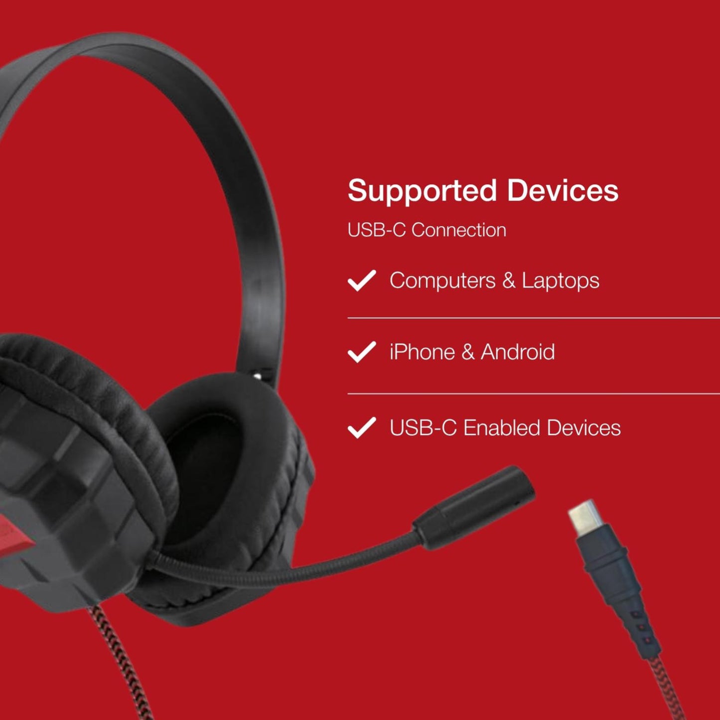 Shintaro Rugged Kids Headsets with Mic, Enhanced USB-C One Piece Mo, Twistable Headband, Adjustable, 40mm Driver for Smartphones, Tablets, and PC