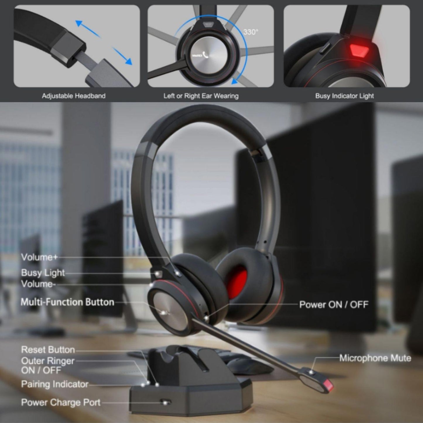 Shintaro Maxifi Bluetooth Headset with Mic
