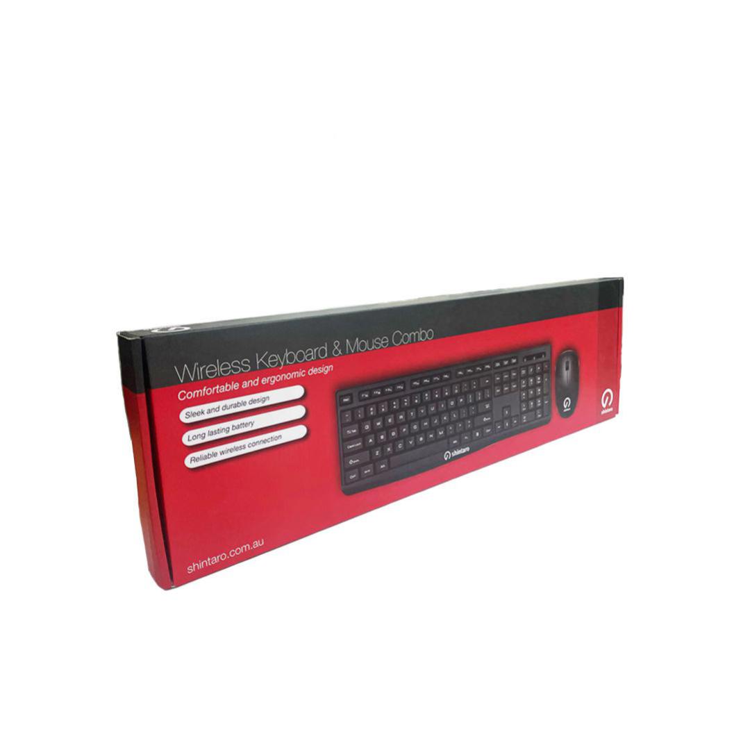 Shintaro Wireless Keyboard & Mouse Combo - Compact, Spill-Resistant, 10m Range, Precision Tracking