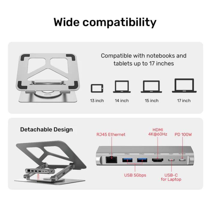 Unitek USB-C, 4K Laptop Docking Station