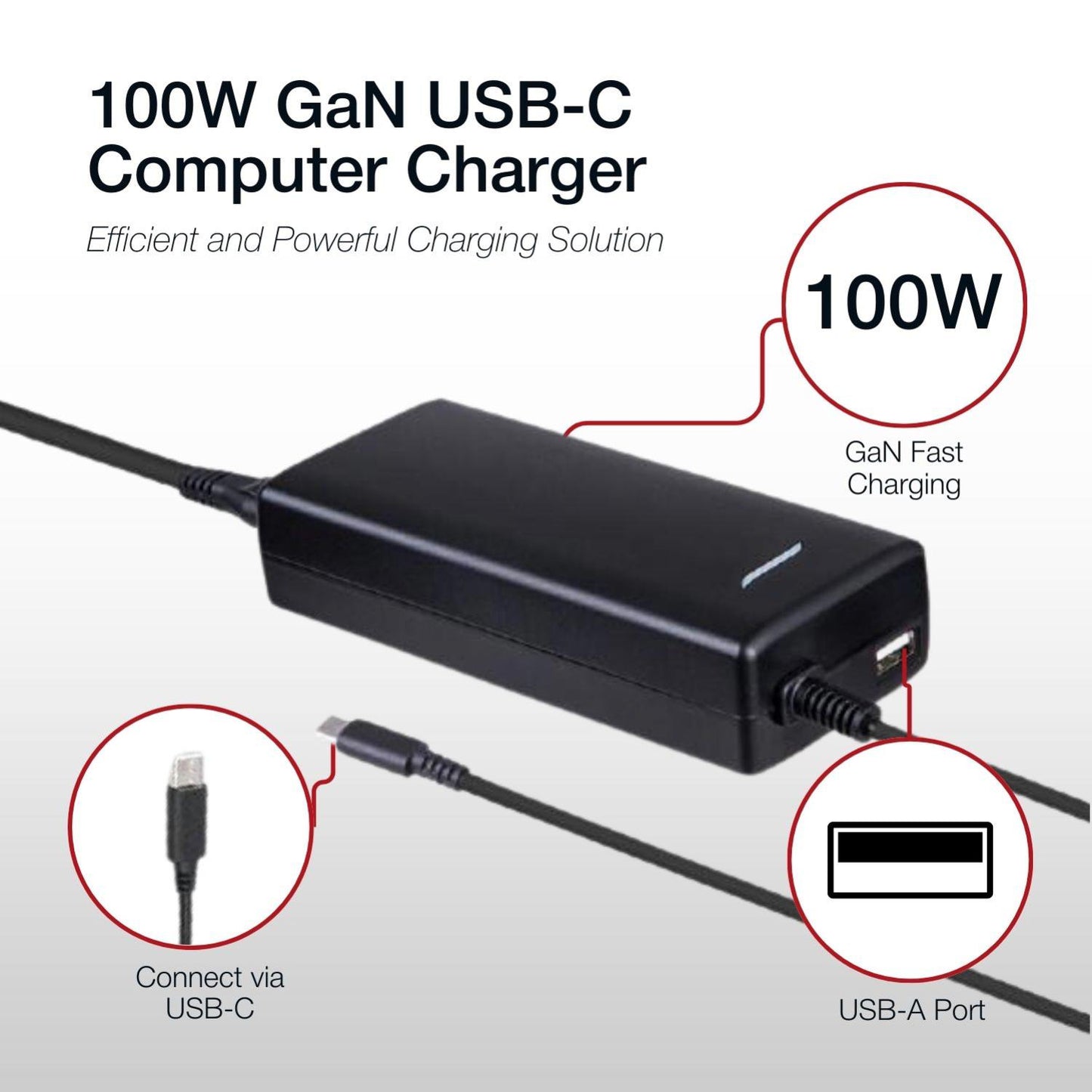 Shintaro 100W USB-C Universal Laptop Charger - Fast, Powerful Charging for Laptops, Smartphones, and Tablets with Dual Ports