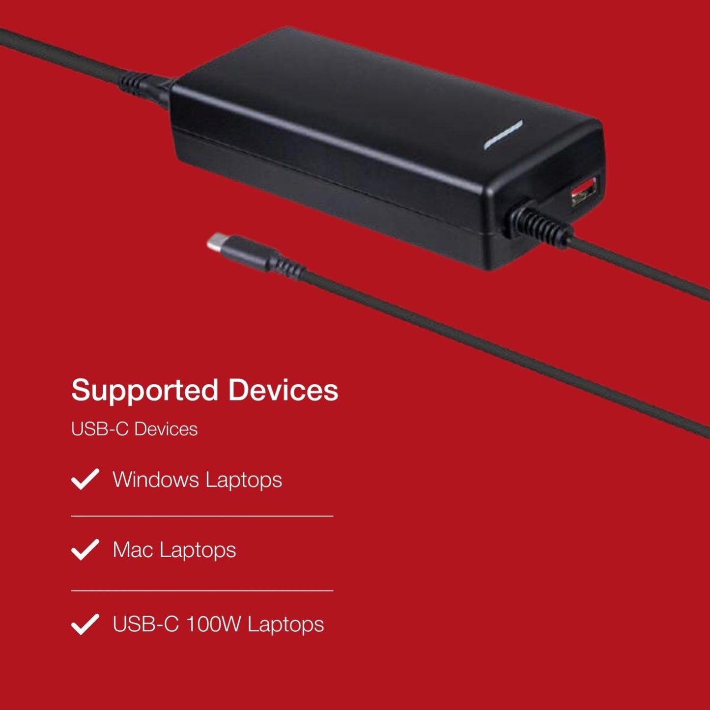 Shintaro 100W USB-C Universal Laptop Charger - Fast, Powerful Charging for Laptops, Smartphones, and Tablets with Dual Ports