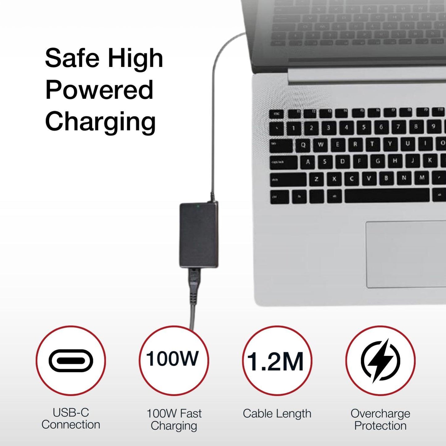 Shintaro 100W USB-C Universal Laptop Charger - Fast, Powerful Charging for Laptops, Smartphones, and Tablets with Dual Ports