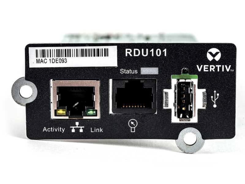 Vertiv Liebert IntelliSlot RDU101 Communications Card, Remote Power Management Adapter, 1x Network (RJ-45) Port - FOR USE WITH GXT5 SERIES ONLY