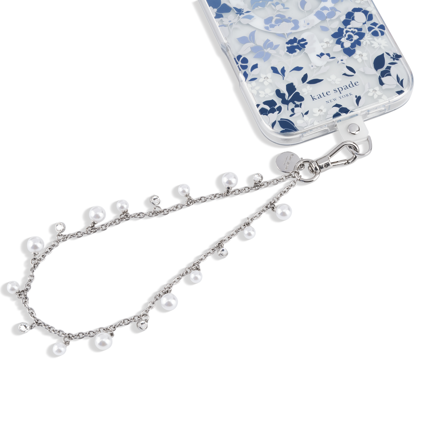 Kate Spade Phone Charm Wrist Strap Dazzling Pearl