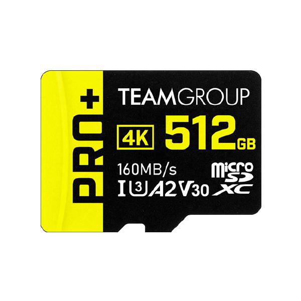 Team Group PRO+ MicroSDXC Memory Card 512GB