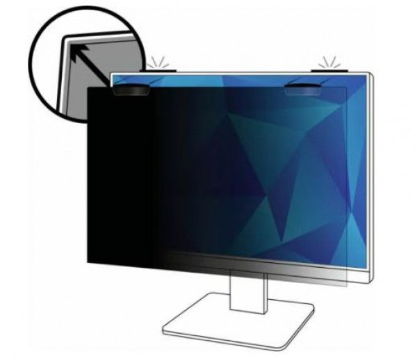 3M Privacy Filter for 24" Full Screen Monitor with 3M COMPLY Magnetic Attach, 16:9