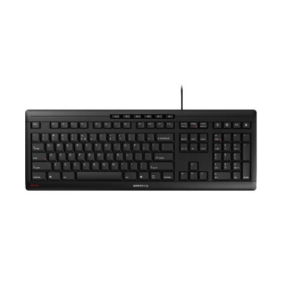 For computing Cherry Stream JK-8500EU-2 Ultraflat Qwerty Keyboard , USB , Black