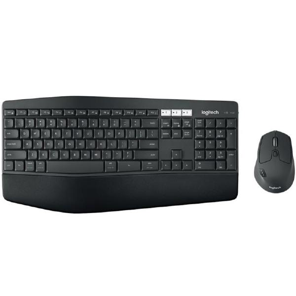 Logitech Wireless Keyboard & Mouse Combo, MK850 Desktop, Black, USB Receiver and Bluetooth (Powered by 2+1 xAAA)