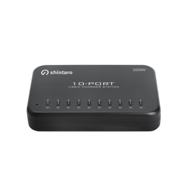 Charging Hub Shintaro Multi Device Charger - Black, 10 USB-C