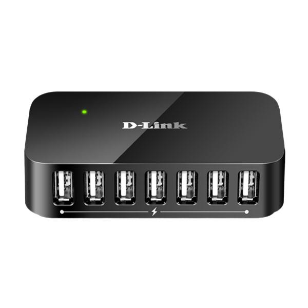 USB-A Connection D-Link 7-Port USB 2.0 Fast Charging Hub with Ethernet