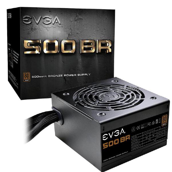 EVGA 500 BR 500W Power Supply, 80PLUS Bronze, Non-Modular