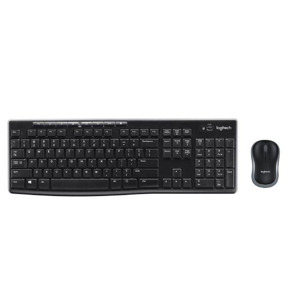 Logitech Wireless Keyboard & Mouse Combo, MK270r, Black, USB Receiver (Combo powered by 2xAAA and 1xAA, included) - Price for SOH only,
