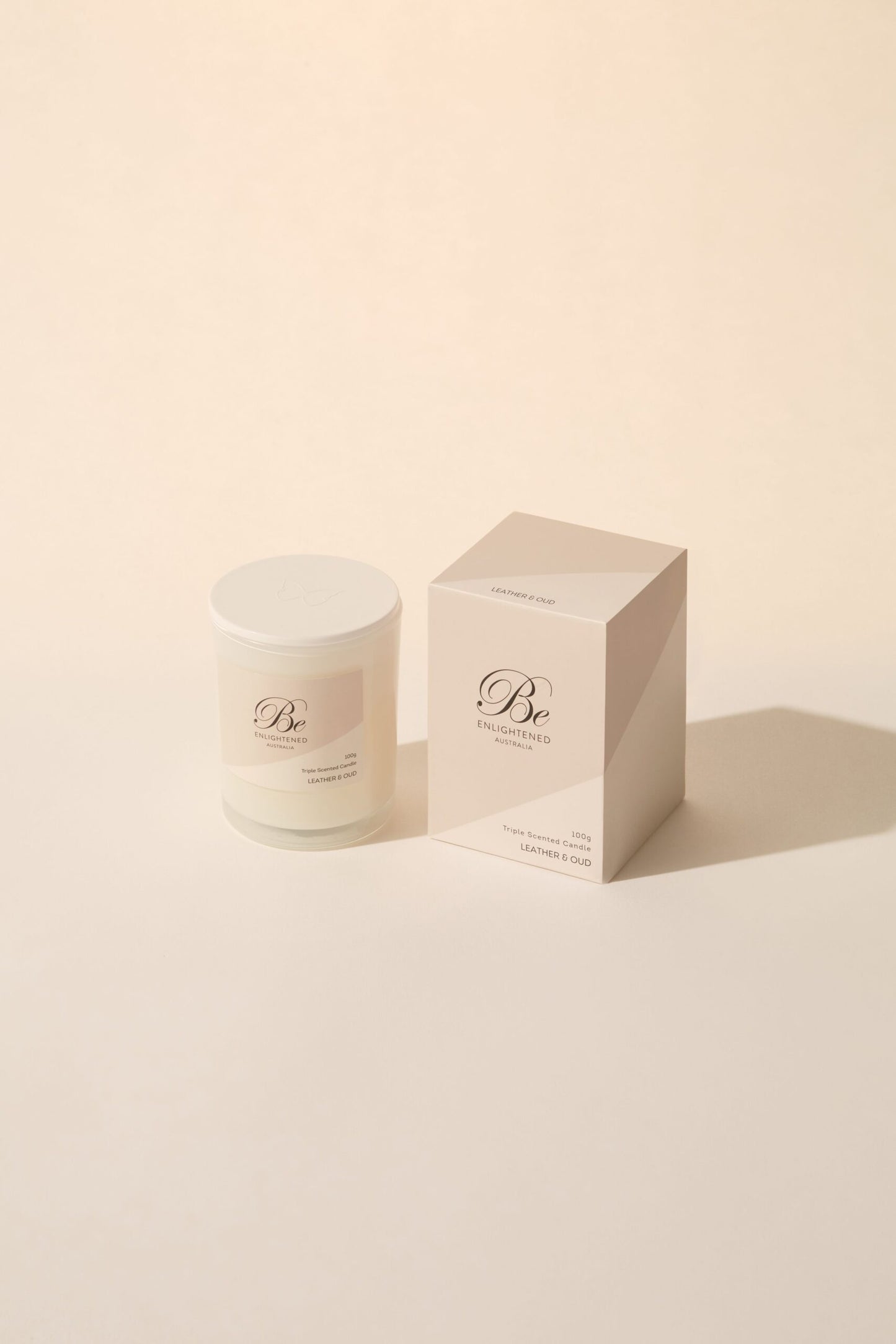 Leather & Oud Petite Triple Scented Candle 1 Wick 100g