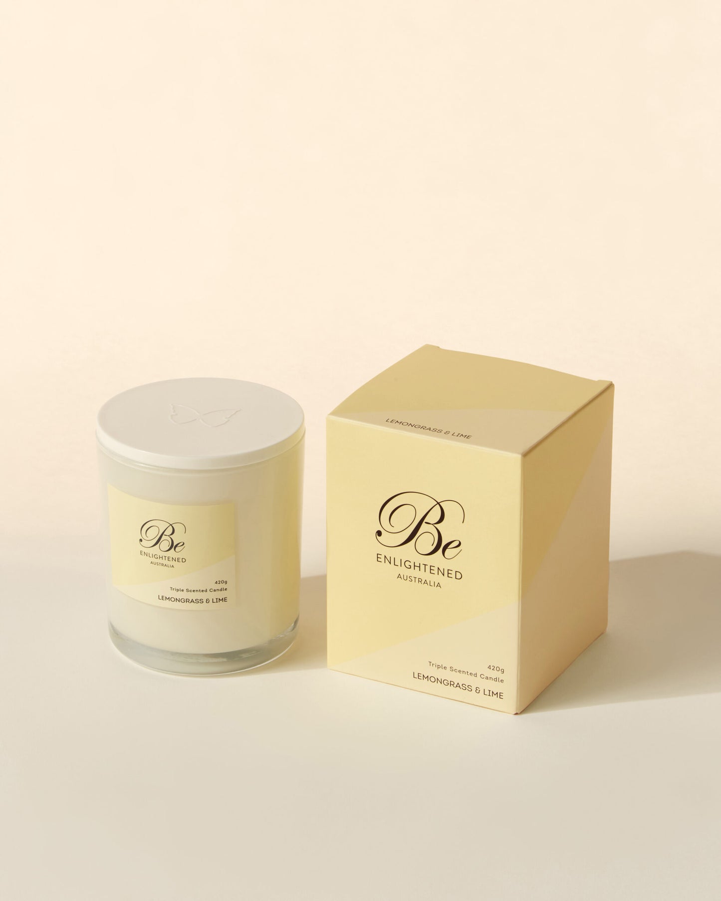 Lemongrass Elegant Triple Scented Candle 2 Wick 420g