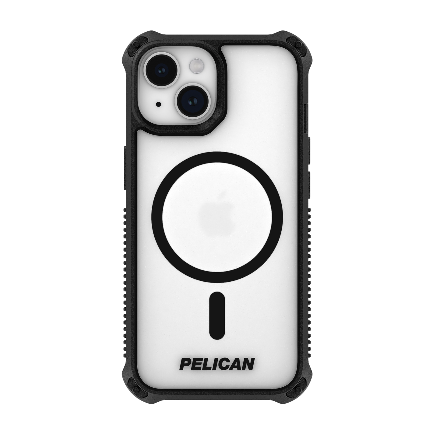 Pelican Guardian Rogue Case MagSafe for iPhone 15 Frosted Clear Black