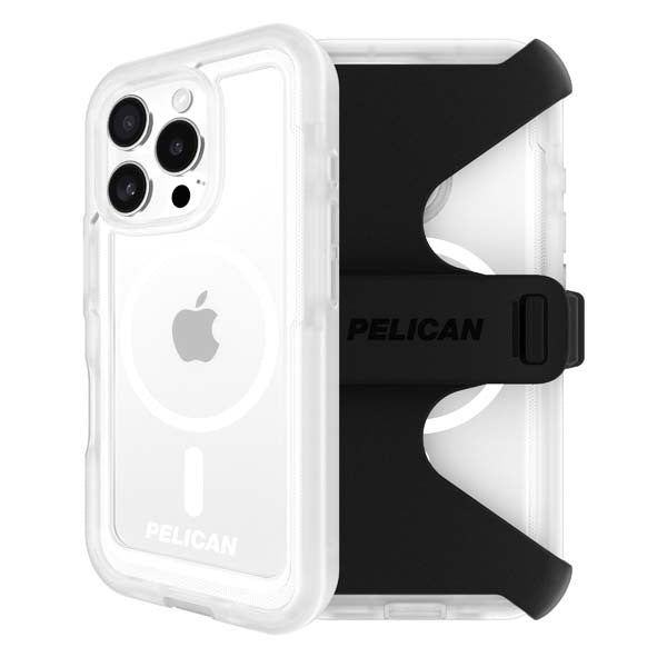 Pelican Voyager MagSafe Case with Holster for iPhone 16 Pro Max - Clear