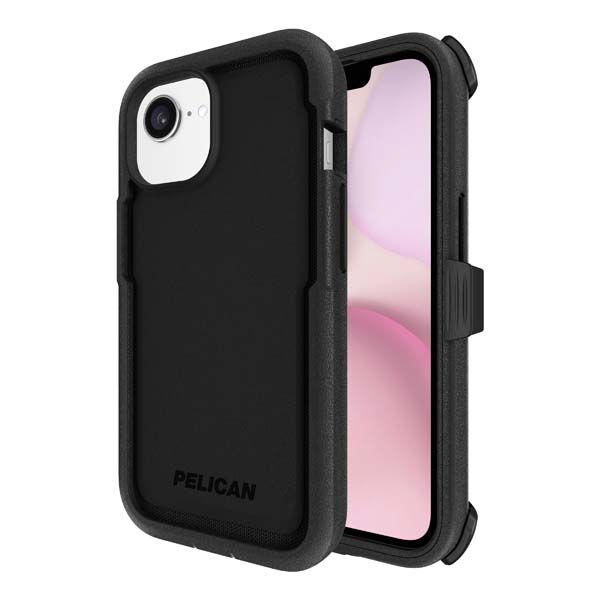 Pelican Voyager MagSafe Case with Holster for iPhone 16e / 15 / 14 / 13 - Black