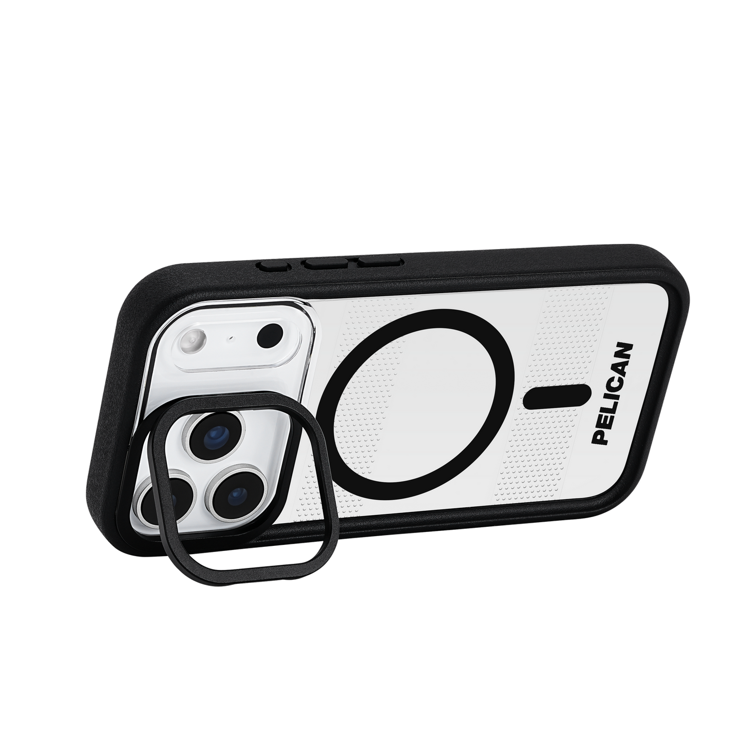 Pelican Protector MagSafe Case with Stand for iPhone 17 Pro - Clear / Black