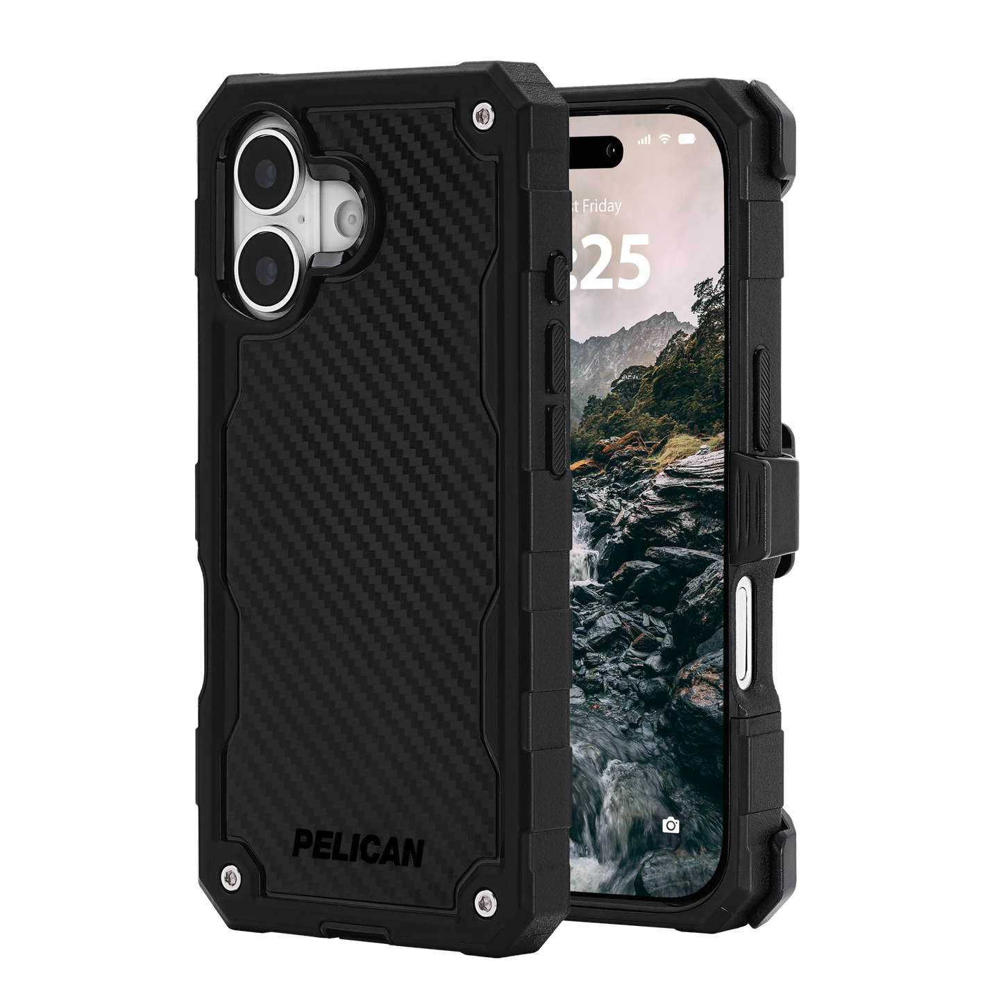 Pelican Shield MagSafe Case with Holster for iPhone 17 - Carbon Fiber