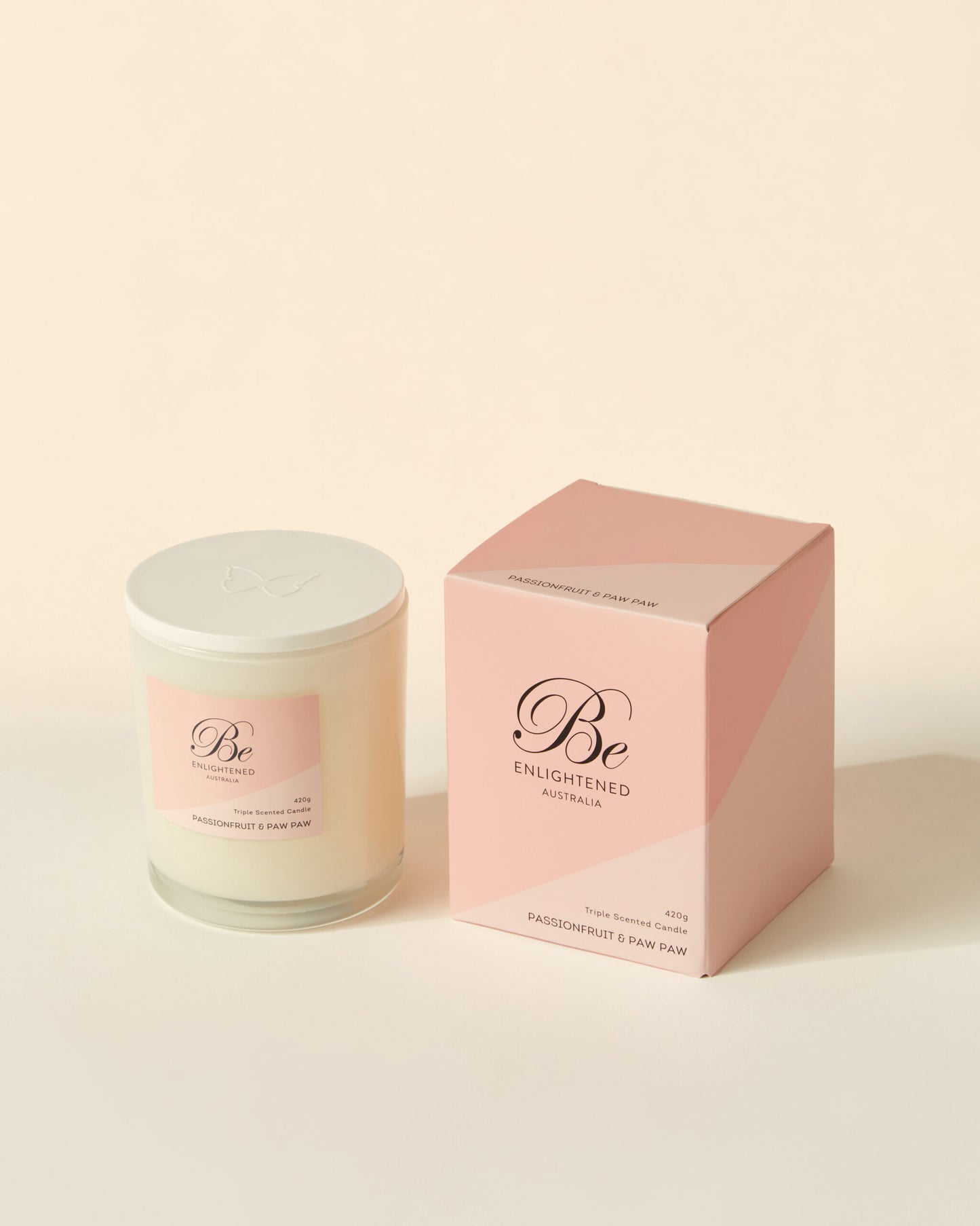 Passionfruit & Paw Paw Elegant Triple Scented Candle 2 Wick 420g