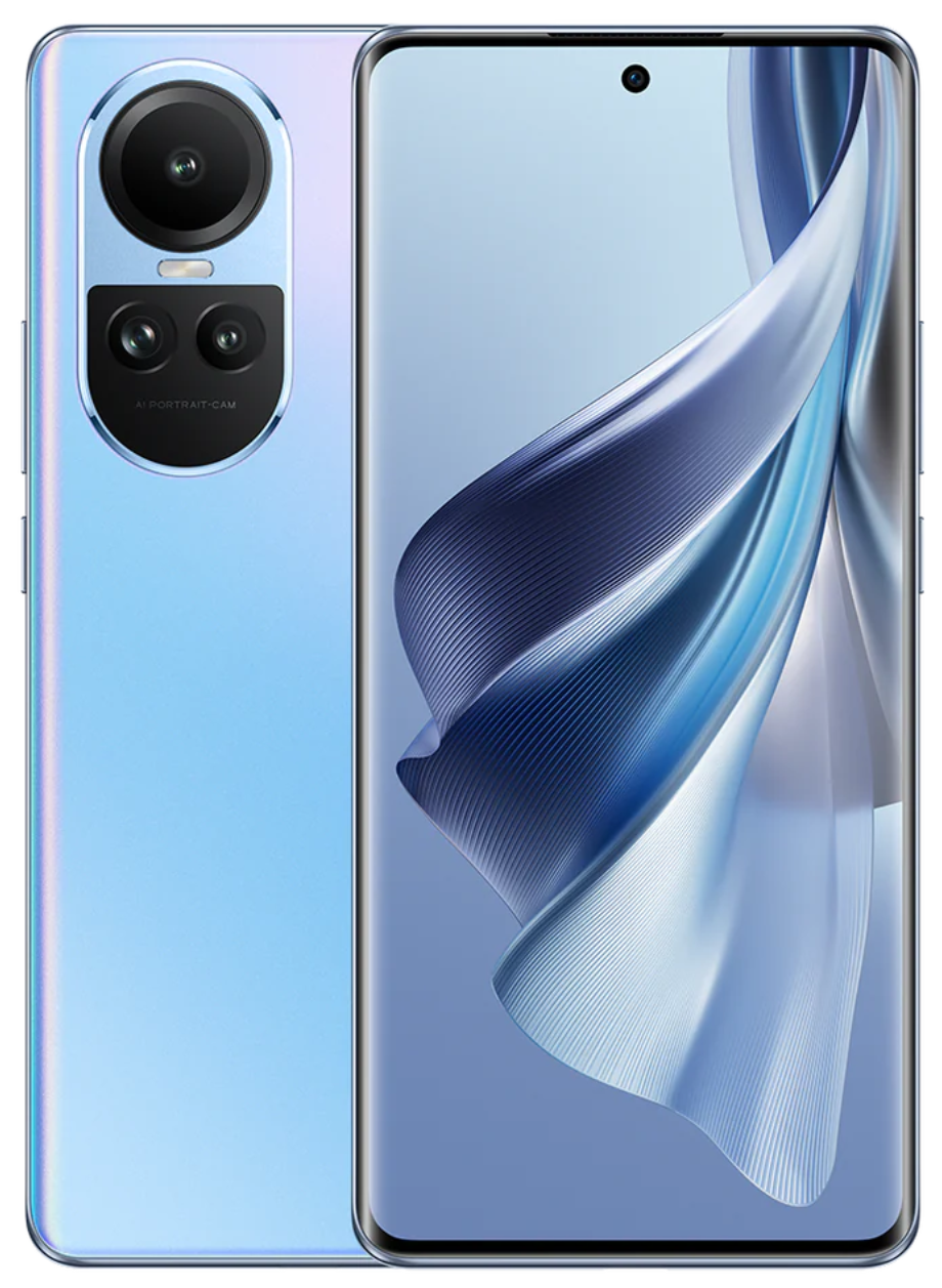 Oppo Reno 10 5G Dual Sim 256GB 6.7" Screen Ice Blue - NFC